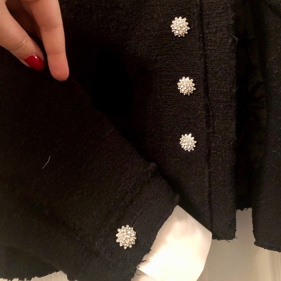 zara tweed poplin jacket